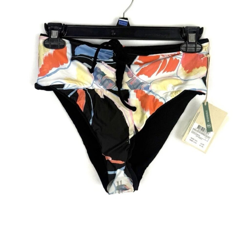 O’Neill Women’s Black Floral Bikini Bottom Size L